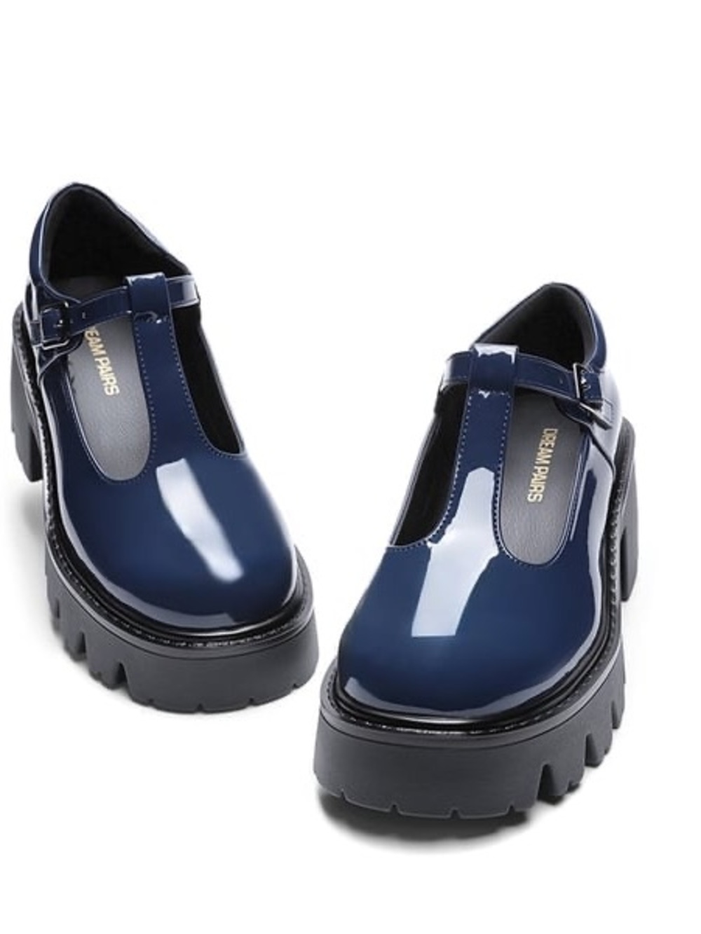 Dream Pairs Navy Y2K Chunky Sole Mary Jane Pumps size 9.5